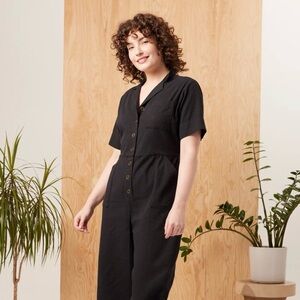 Known Supply Black Gemini Jumpsuit Organic Cotton Women 3X NWOT